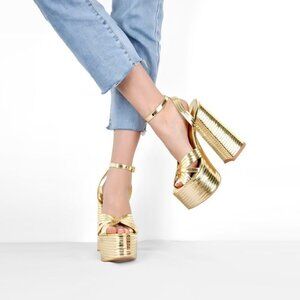 Onlymaker Platform Heels for Women Ankle Strap Chunky High Heel Sandals